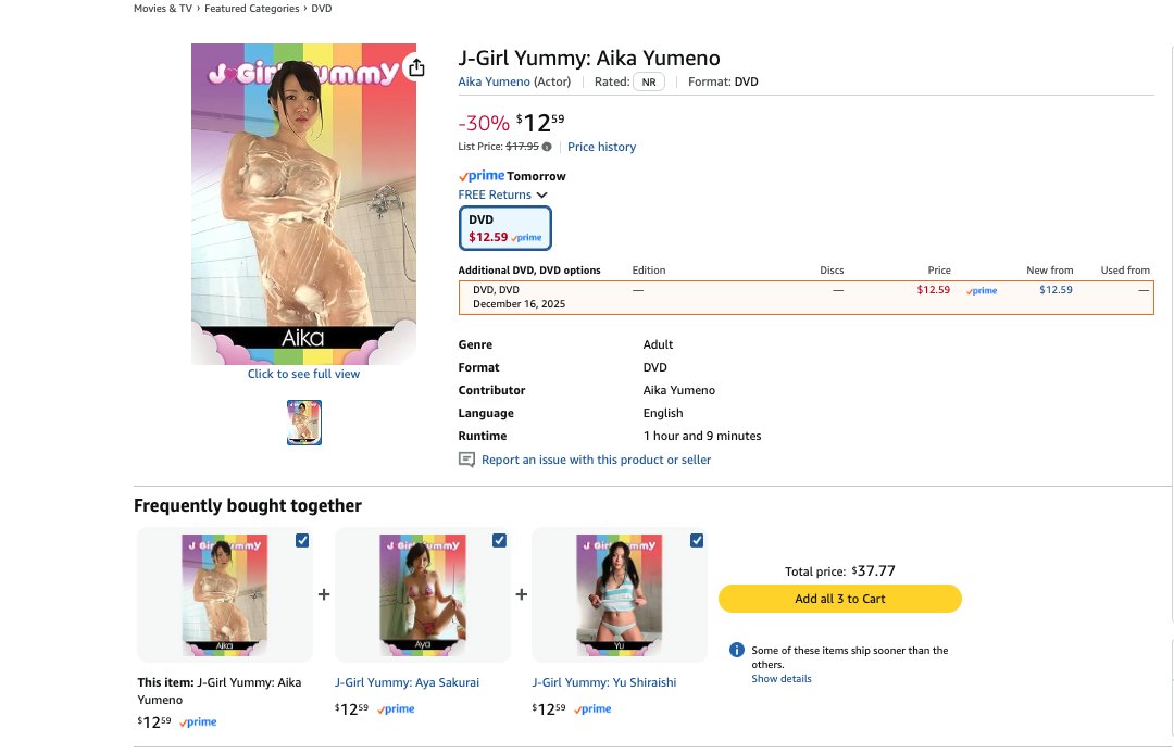 Dropped today on DVD and Blu Ray! J-Girl Yummy: Aika Yumeno J-Girl Yummy: Aya Sakurai…